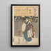 Scène de neige Femme avec cape en bambou - Utagawa Kuniyoshi — quadro incorniciato alla parete