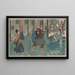 Tanizawa Tanomo Wakat Kihei Iwafuji, servante Chiyo - Utagawa Kuniyoshi — quadro incorniciato alla parete