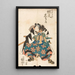 L'attore Band Shka nel ruolo di boshi Rikiya nella pièce Kanadehon Chshingura - Utagawa Kuniyoshi — quadro incorniciato alla parete