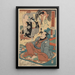 L'evento strano di Ukiyo Matahei e le sue famose pitture - Utagawa Kuniyoshi — quadro incorniciato alla parete