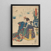 Due donne che guardano un uccello - Utagawa Kuniyoshi — quadro incorniciato alla parete