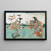 Vista di Yanagishima in primavera - Utagawa Kuniyoshi — quadro incorniciato alla parete