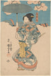 Donna con ombrello verde - Utagawa Kuniyoshi — vista dell’opera