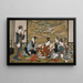 Una festa invernale - Utagawa Toyoharu — quadro incorniciato alla parete