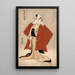 L'attore di kabuki Iwai Hanshiro V come geiko Kashiku - Utagawa Toyokuni I — quadro incorniciato alla parete