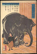 Vue del grande elefante importato - Utagawa Yoshimori — vista dell’opera