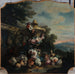 Vaso di fiori e frutti in un paesaggio - Flix Boutreux — ambientato in un interno