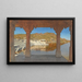 Barrage di marmo di Rajnagar decorato con bassorilievi su un lago a Udaipur - Vasily Vereshchagin — quadro incorniciato alla parete