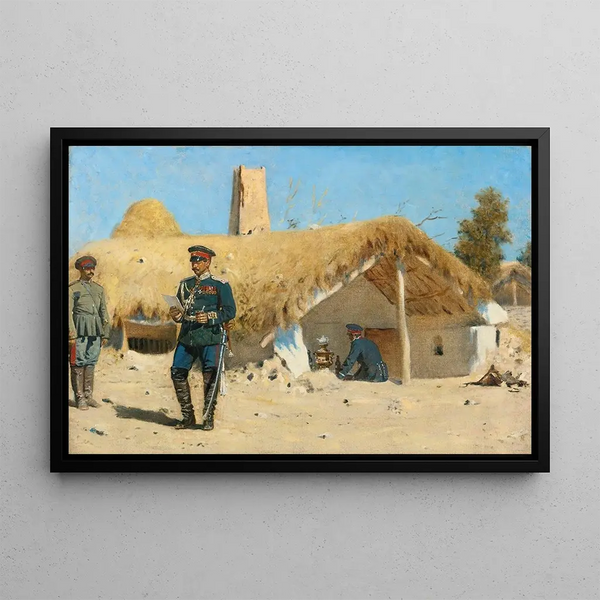 L'Adjudant - Vasily Vereshchagin — quadro incorniciato alla parete