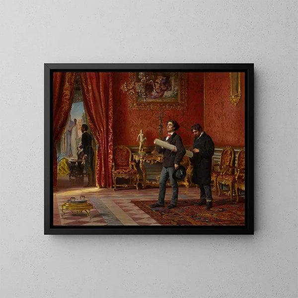 Due artisti Voytech Hynais e Brozik - Václav Brožík — quadro incorniciato alla parete