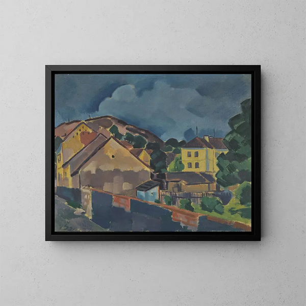 Maisons - Václav Špála — quadro incorniciato alla parete