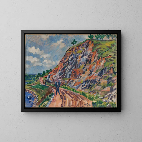 Paesaggio vicino a Pyel - Václav Špála — quadro incorniciato alla parete