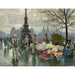 Riproduzione del dipinto Venditrici di fiori sul ponte della regina Louise a Copenaghen - Paul Fischer