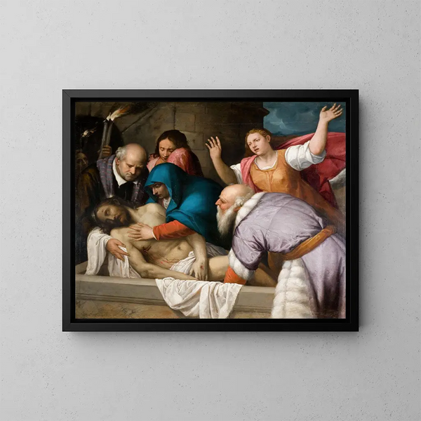 L'Enterrement du Christ - Scuola veneziana — quadro incorniciato alla parete