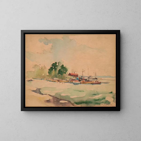 Saltsjöbaden, a mezz'ora di Stoccolma - Victor Alfred Lundy — quadro incorniciato alla parete