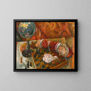 Nature morte alla bambola - Victor Barthe — quadro incorniciato alla parete
