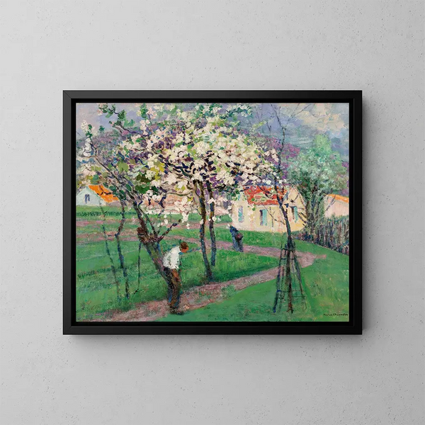 Alberi di primavera - Victor Charreton — quadro incorniciato alla parete