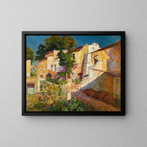 Village provençal - Victor Charreton — quadro incorniciato alla parete