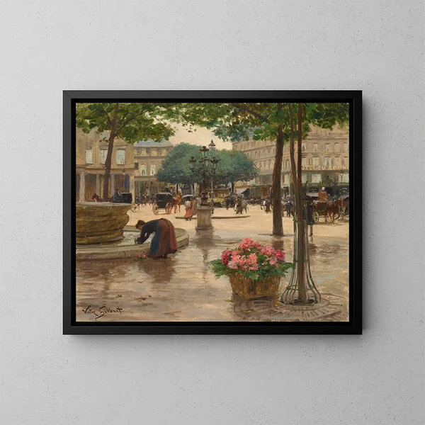 La Place du Théâtre Français - Victor Gabriel Gilbert — quadro incorniciato alla parete