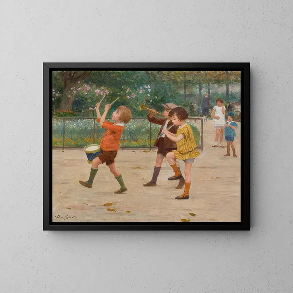 La bande des enfants - Victor Gabriel Gilbert — quadro incorniciato alla parete