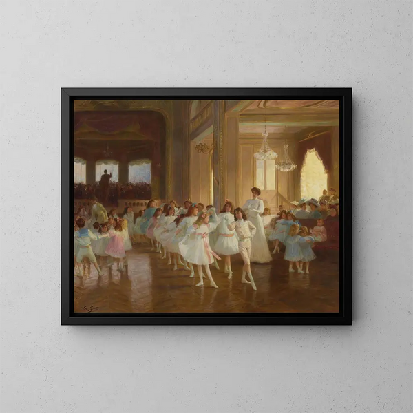 Il recital di danza dei bambini al casinò di Dieppe - Victor Gabriel Gilbert — quadro incorniciato alla parete