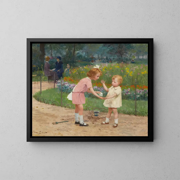 I giardini di Lussemburgo - Victor Gabriel Gilbert — quadro incorniciato alla parete