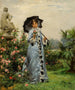elegante con rosa - Victor Gabriel Gilbert — vista dell’opera