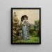 elegante con rosa - Victor Gabriel Gilbert — quadro incorniciato alla parete