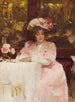 Dame dans un café - Victor Guerrier — vista dell’opera
