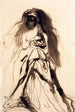 Femme masquée retenant son manteau - Victor Hugo — vista dell’opera