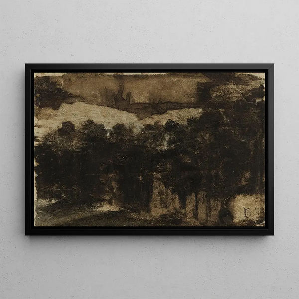 Tenda di alberi sul bordo dell'acqua - Victor Hugo — quadro incorniciato alla parete