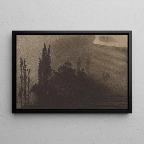 Ricordo di una nebbia - Victor Hugo — quadro incorniciato alla parete
