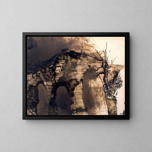 Vecchio ponte - Victor Hugo — quadro incorniciato alla parete