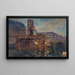 I lavori della metropolitana sul ponte Saint-Michel - Victor Marec — quadro incorniciato alla parete