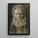 Vieil homme barbu avec une chevelure abondante de face, regardant vers la droite - Victor Müller — quadro incorniciato alla parete