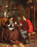 L'ora del tè nell'atelier degli artisti - Victor de Bornschlegel — vista dell’opera