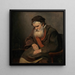 Uomo anziano addormentato - Abraham Van Dijck — quadro incorniciato alla parete
