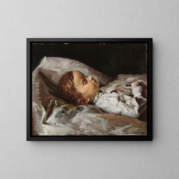 L'enfant mort - Viggo Johansen — quadro incorniciato alla parete