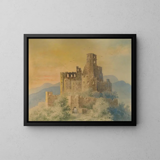 Rovine del castello - Viktor Myskovszky — quadro incorniciato alla parete
