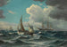 Bateau de pêche e vaporetto a vapore sul mare agitato - Vilhelm Bille — vista dell’opera