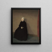 Una vecchia donna - Vilhelm Hammershøi — quadro incorniciato alla parete