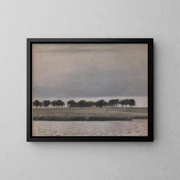 Studio preparatorio per Solregn Gentofte S - Vilhelm Hammershøi — quadro incorniciato alla parete