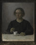 Ida Hammershøi, la donna dell'artista con una tazza di tè - Vilhelm Hammershøi — vista dell’opera