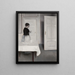 Ida che legge una lettera - Vilhelm Hammershøi — quadro incorniciato alla parete