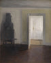 Interno: Un vecchio stufa - Vilhelm Hammershøi — vista dell’opera