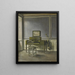 Interno della sala da musica: Strandgade 30 - Vilhelm Hammershøi — quadro incorniciato alla parete