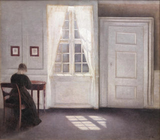 Vilhelm Hammershi - Interior in Strandgade Sunlight on the Floor.webp