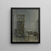 Interno con un tavolo, libreria e una sedia Windsor: 25 Strandgade - Vilhelm Hammershøi — quadro incorniciato alla parete
