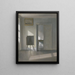 Interno con cavalletto: Bredgade 25 - Vilhelm Hammershøi — quadro incorniciato alla parete