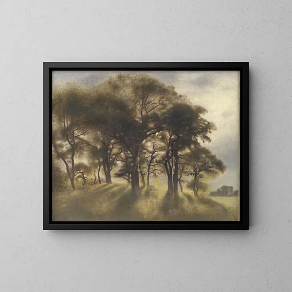 vicino a Fortunen, parco dei cervi di Jægersborg, a nord di Copenaghen - Vilhelm Hammershøi — quadro incorniciato alla parete